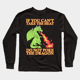 Cool Dragon Flame-Spewing Flying Mythical Creature Long Sleeve T-Shirt